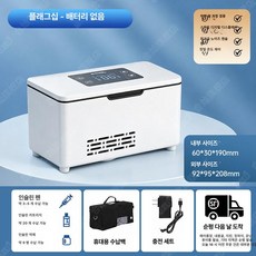 의약품냉장고 케이스 이동식 수납 플러그인모델 여행 저장고 가정용, 신형 1 단계 버튼 차량 + 가정용 플러그인 내장 없음, 기본 색상