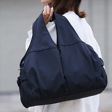 리빙크루 가벼운 아기 기저귀가방 대형 보부상 캔버스백, 블랙
