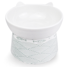 MONAGIO 寵物貓狗魚陶瓷餐具, 薄荷綠, 1個