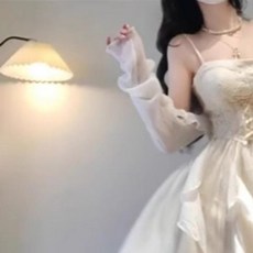 精緻女孩 長洋裝 洋裝連身裙 公主洋装 蓬蓬裙 晚宴小禮服 擺裙 法式 洋裝氣質 禮服裙 在逃公主裙 吊帶裙
