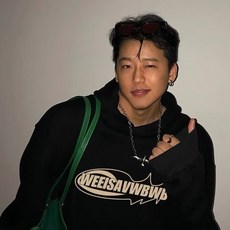 투니스 남성 기모 레터링 프린팅 루즈핏 긴소매 후드 티셔츠
