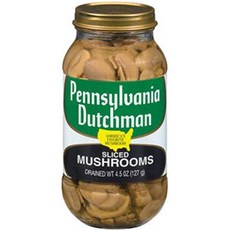 펜실베니아 더치맨 슬라이스 버섯 4.5 온스 Pennsylvania Dutchman Sliced Mushrooms 4.5 oz, 1개