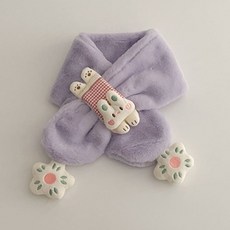 兒童圍巾 可愛圍巾 高顏值圍巾 防風保暖 兒童圍巾秋冬可愛卡通嬰兒交叉男女韓版加厚保暖毛絨圍脖冬季女孩