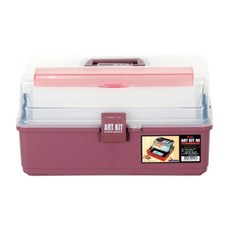 즐거운날 미술도구 보관함 레드 400x226x210 학생용