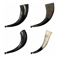 호른 양각 나팔 수작업 피리 교육용 바이킹 악기 혼 G형 30-35cm