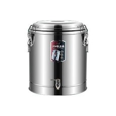 304不銹鋼保溫茶水桶 - 保溫桶/冰桶/飲料桶/果汁桶 - 手提冷熱保溫保冷, 1個, 40L, Silver