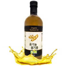 [상우] 프리미엄 유기농 NON-GMO 냉압착 식용유(콩기름), 1개, 1L