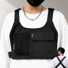 콜자비 백리스 오토바이 배달 대행 조끼, 블랙