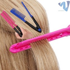 휴대용 여행용 헤어 스타일러 컬링 볼륨 고데기 빗, 핑크, 1개