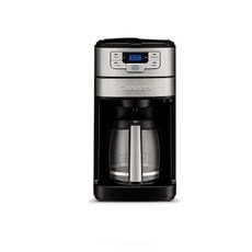 Cuisinart 全自動美式咖啡機 12杯容量 內建研磨功能, 黑色和銀色, DGB-400TW