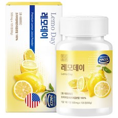[정품] 고체레몬즙 레모데이 레몬정, 1개, 120정