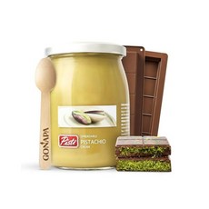 고나파 두바이 초콜릿 바 피스타치오 키트(초콜릿 포함 없음) 번들 3가지 품목: 크림 나무 숟가락 몰드