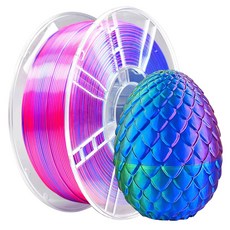 MMC LAB PLA 투컬러 실크 3D 프린터 필라멘트 보는 각도 따라 변하는 고품질 메탈릭 예술 작품, 레드그린블루, LAB 투컬러 실크