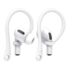 適用於 Apple AirPods Pro 2代/1代 AirPods 4/3/2/1代 耳機掛勾 矽膠防丟耳掛, 1個, AirPods PRO 1/2代 白色