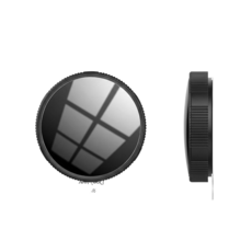 圓形廣角後視鏡，360度可調，高清鏡面，擴大視野，安全行車, 1套, 通用黑色