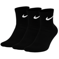 나이키 에브리데이 쿠션 중목삭스 SX7667-010 3켤레 1팩, 블랙, 1세트