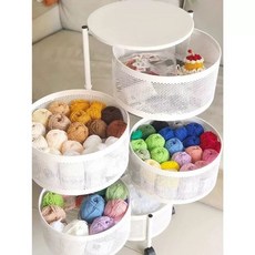 보관함 다용도 스탠드 선반 수납 정리, 1개, C. 라운드 프레임 화이트 5겹