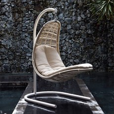 실내그네 라탄흔들의자 정원의자 1인용, K, 1개