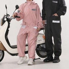 우비 오토바이 방수 레인코트 일체형 배달복 전신 자전거, 블랙 170cm