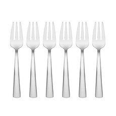 Oneida Nocha Everyday Flatware 칵테일 스프레더 6개 세트 18/0 스테인리스 스틸 실버웨어 세트, Cocktail Forks, Set of 6