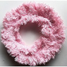 洋洋小品30CM聖誕花圈 聖誕花環(裸圈)粉紅 桃園平鎮中壢聖誕節 藤圈 場地佈置聖誕禮物, 1個, 粉紅