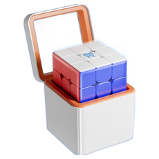 【小小店舖】魔域文化 威龍v10 AI 魔方磁力3階 魔方球軸定位 陀螺儀 磁芯智能對戰 益智玩具 智能魔方 三階, 威龍V10-磁懸浮陀磁芯(魔衣充電版)