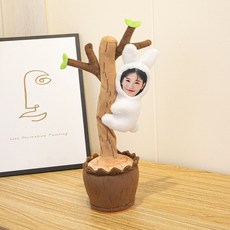 움직이는 크리스마스 커스텀 인형 판다 나무에 매달린 동물 피규어 선물 생일 얼굴 사진 DIY, 3박스
