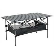 리빙오보제 아웃도어 접이식 캠핑 테이블, 블랙
