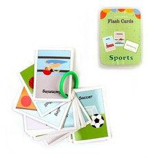 만4세 영어교구 스포츠 그림 카드 영어 표현 학습카드 유아장난감 말놀이, 1개