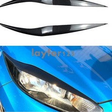 Ford FIESTA 嘉年華 MK6.5 2013-2017 前大燈燈眉外飾車貼改裝, 1個, 鋼琴黑