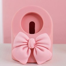 오프워치 심플 애플워치 충전독 소프트 거치대, 핑크 리본