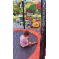 대형 트램폴린 실외 펜션 야외 바운스 마당 놀이터 가드 점핑쿠션, 6 피트 직경 1.83m 오렌지 벨트, 1개