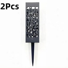 기념 묘지 꽃꽂이 꽃병 야외용 방수 꽃꽂이대 인조 꽃 전시용, 2. 2Pcs Black