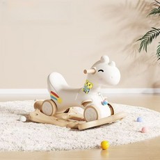 多功能兒童搖搖馬滑行車，寶寶玩具，安全環保材質，舒適座椅設計, 棕色【車+底座+故事機】, 1個