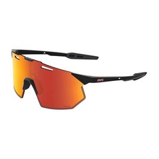 100% Hypercraft SQ 선글라스 - 소프트 택트 블랙 하이퍼 레드 멀티레이어 미러, Soft Tact Black; Hiper Red Mul