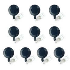 Orua 360 度旋轉鉗 員工 ID 卡卷架 膠帶鉤 10 件套, 16.十黑