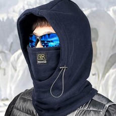 엑스피크 그루브스타 플리스 후드넥워머 빅사이즈 경량보온, 블랙, 1개