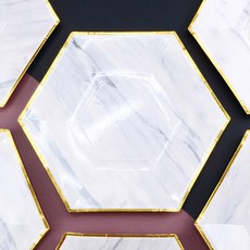 일회용 마블 대리석 접시 컵 6p 디자인 홈 파티 테이블웨어 홈파티 용품, 1. 마블 대리석 접시 (6p), 6개