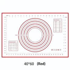 1개 실리콘 베이킹 매트 페이스트리 롤링 및 반죽용 논스틱 주방 패드 (크레페 피자 - 세척 내구성 강함, 01 L