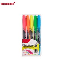 모나미 메모리S 형광펜, 5색 혼합, 1개
