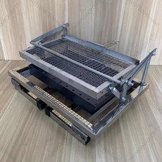 휴대용 다용도 조절식 접이식 스테인리스 바구니 회전식 숯불 고기 구이 바베큐 그릴에 적합, 03 A