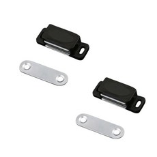 2/6pcs 검은 자기 도어 클로저 캐비닛 옷장 신발 하드웨어 액세서리 클로저에 사용, 2pcs