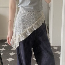 復古蕾絲花邊疊穿裙簾, 1個, 單屁簾,均碼