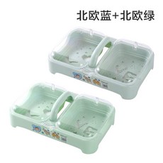 돌리면서 씻는 과일 과일 세척 세척기 야채 돌리는 브러시 스피너, F. 노르딕 블루 + 그린