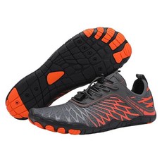 하이킹 맨발 신발 남성용 통기성 방수 러닝 스니커즈 아웃도어 헬스장 운동 조깅화 (Color-X#orange Size-11.5-12)