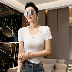 여성 라인댄스복 26년 연습복 섹시 티셔츠 고고샵 슬림핏 상의