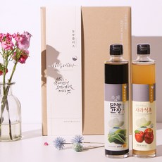 농부플러스 만능간장+식초 2병 선물세트, 만능다시마간장+사과식초, 1세트, 300ml