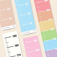 아기 키재기자 키재기 벽보 키 성장표 유아 아이 어린이 키재기 스티커, 1개, 베이지