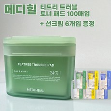 티트리 트러블 진정 패드 + 선크림 6개입 증정, 1개, 100매입