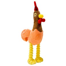 Phoenix 菲尼斯 長腿系列 狗玩具 - 雞造型 內置發聲器 耐磨耐咬 雙層布材質, 28 x 17 x 7cm, 公雞, 1個